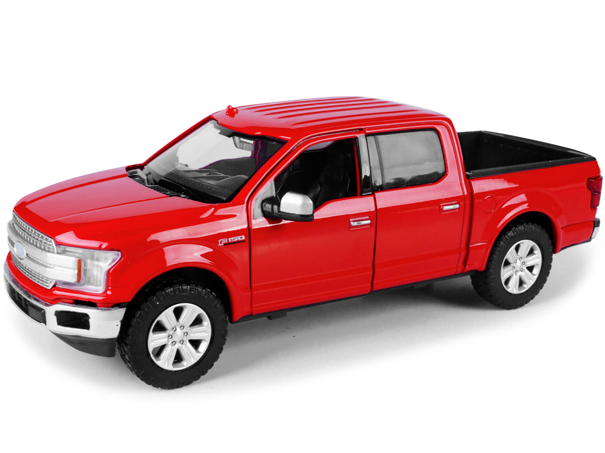 2019 Ford F-150 Lariat Crew Cab Pickup Truck Red 1/24-1/27 Diecast Model Car by Motormax - image 3