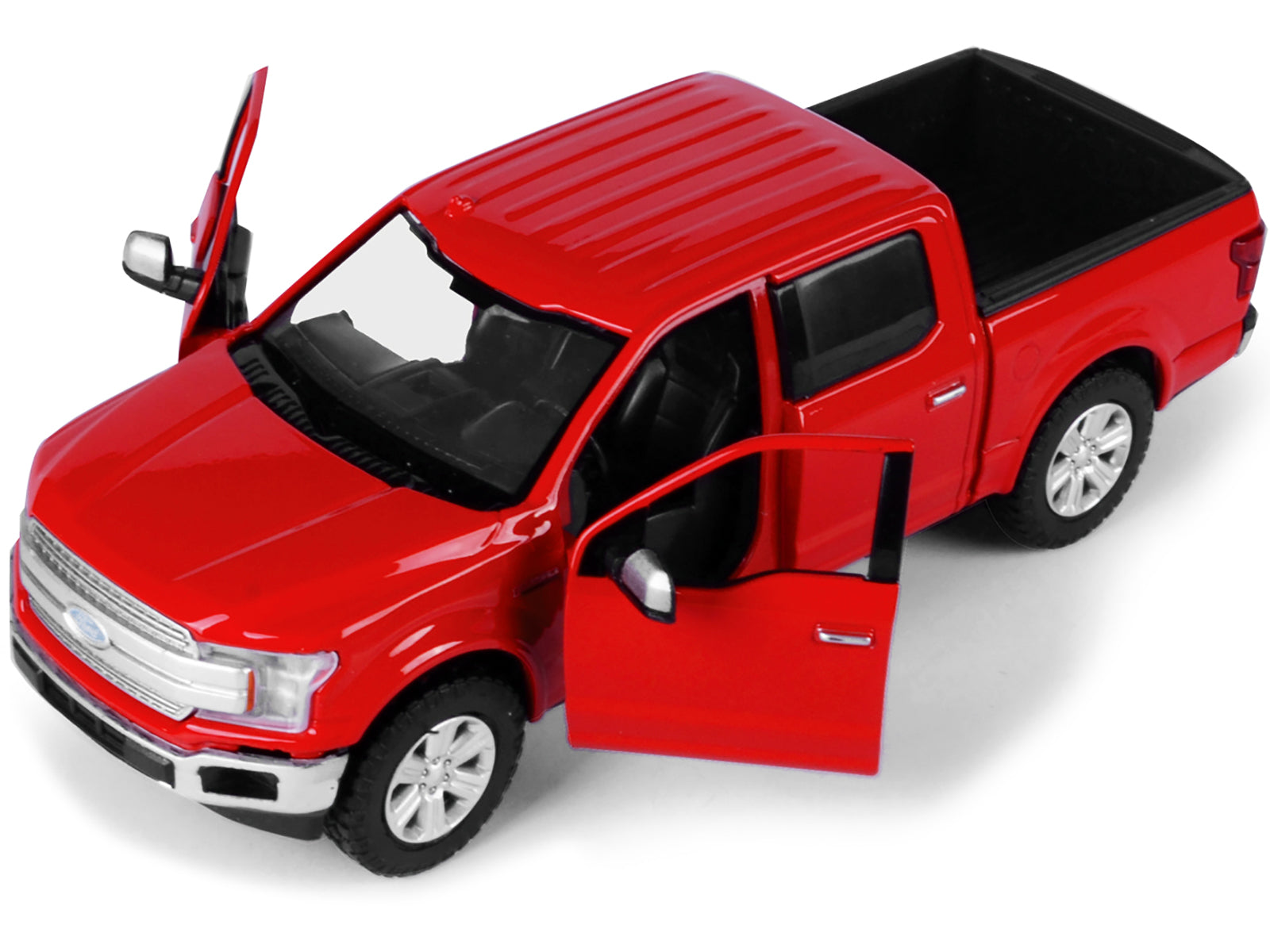 2019 Ford F-150 Lariat Crew Cab Pickup Truck Red 1/24-1/27 Diecast Model Car by Motormax - image 2