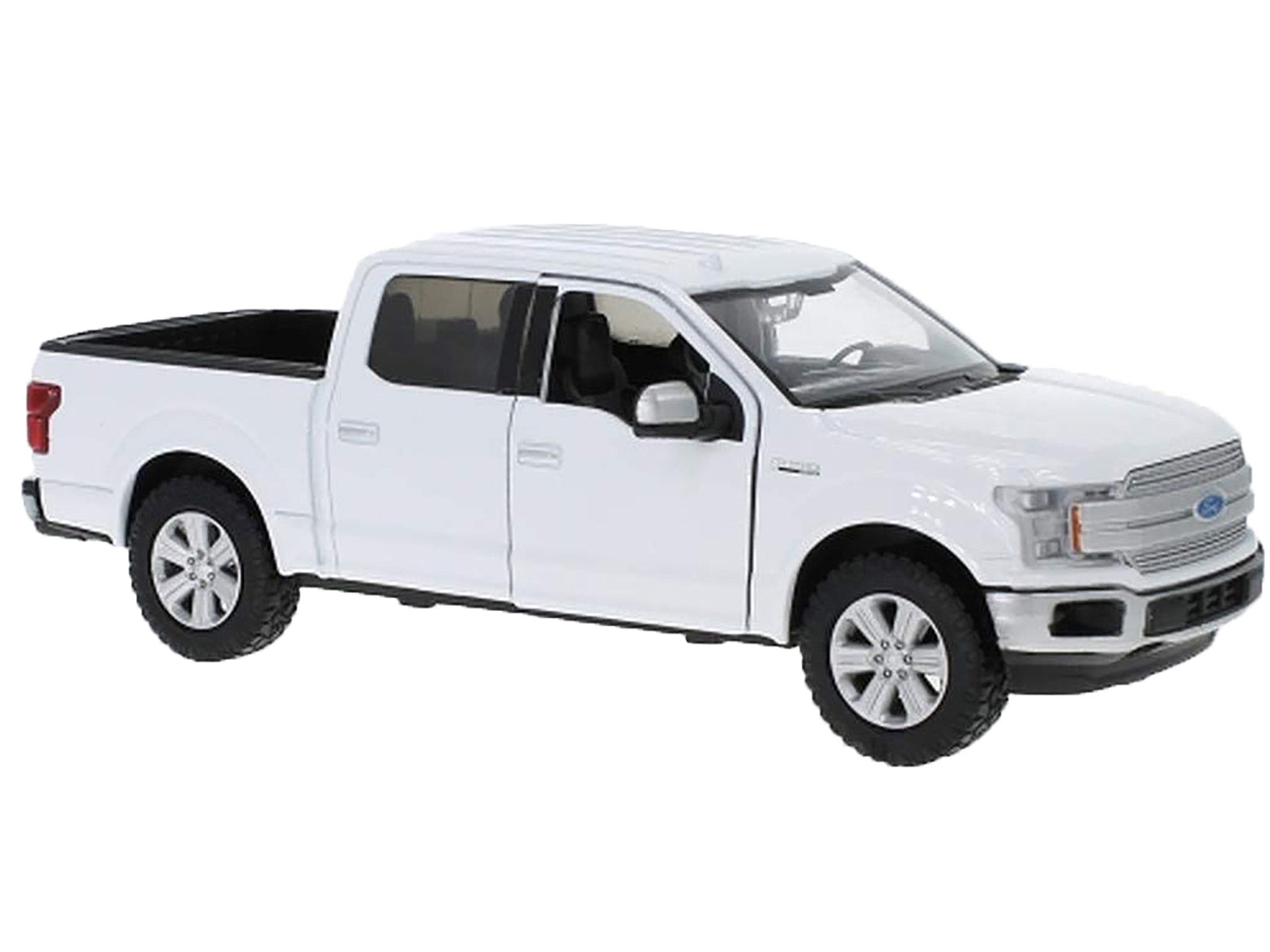 2019 Ford F-150 Lariat Crew Cab Pickup Truck White 1/24-1/27 Diecast Model Car by Motormax - image 2