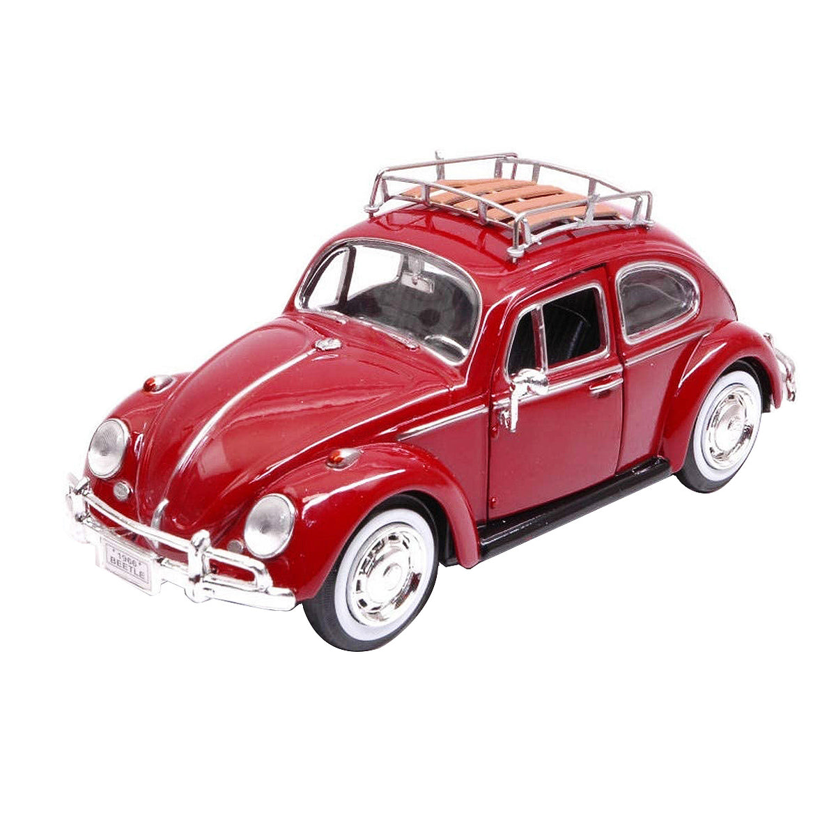 1966 Volkswagen Classic Beetle Red 1/24 Diecast Car Model by Motormax - image 2