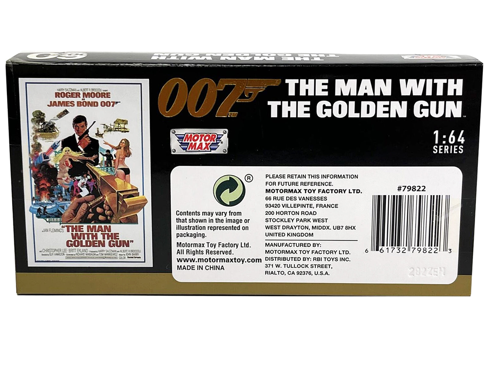 1974 AMC Hornet Red with White Stripes James Bond 007 "The Man with the Golden Gun" (1974) Movie with Display 1/64 Diecast Model Car by Motormax - image 2