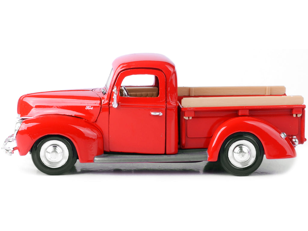1940 Ford Pickup Truck Red 1/24 Diecast Model Car by Motormax - image 2