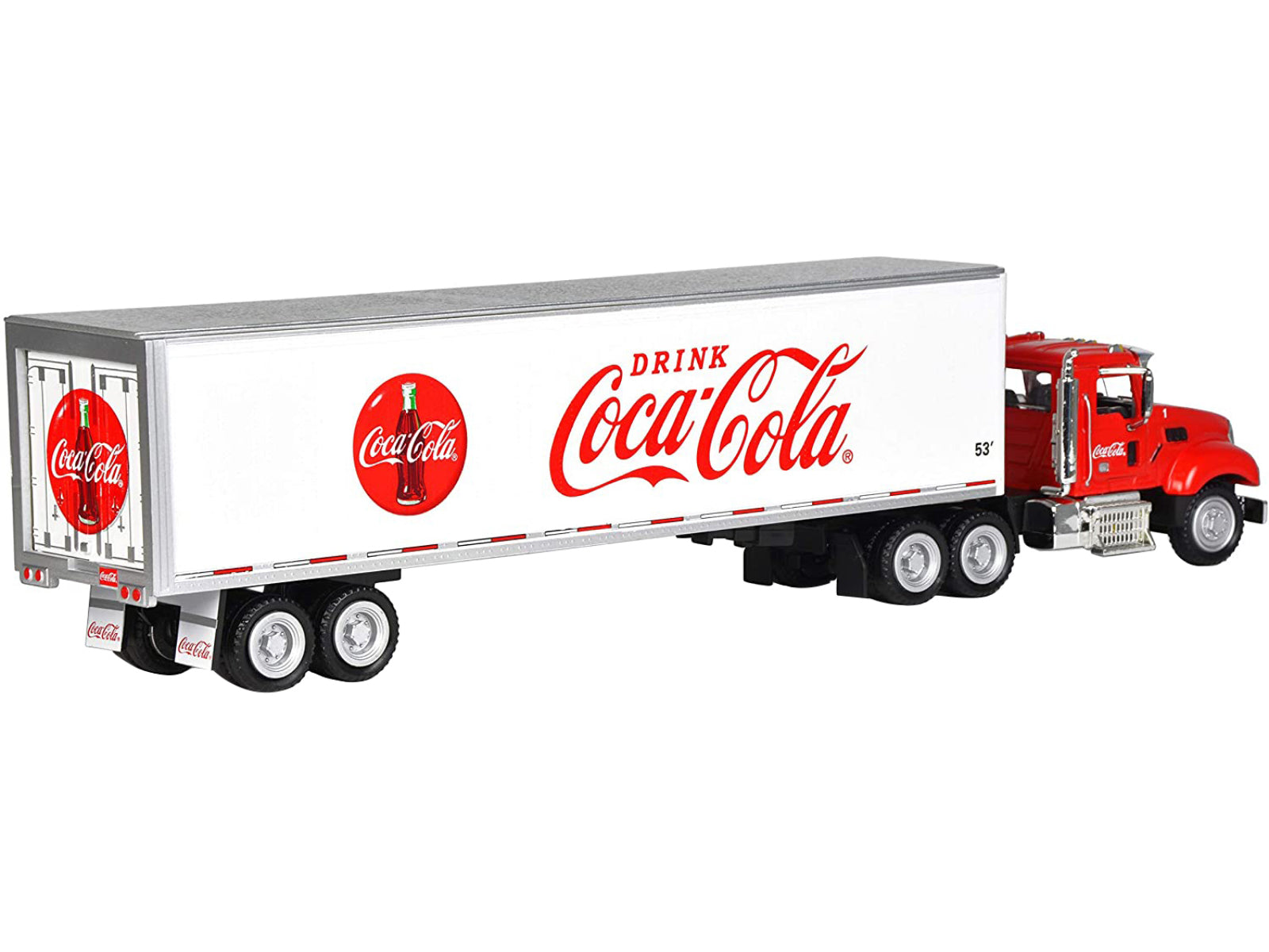 Truck Tractor with 53' Trailer "Drink Coca-Cola" Red and White 1/50 Diecast Model by Motorcity Classics - image 2