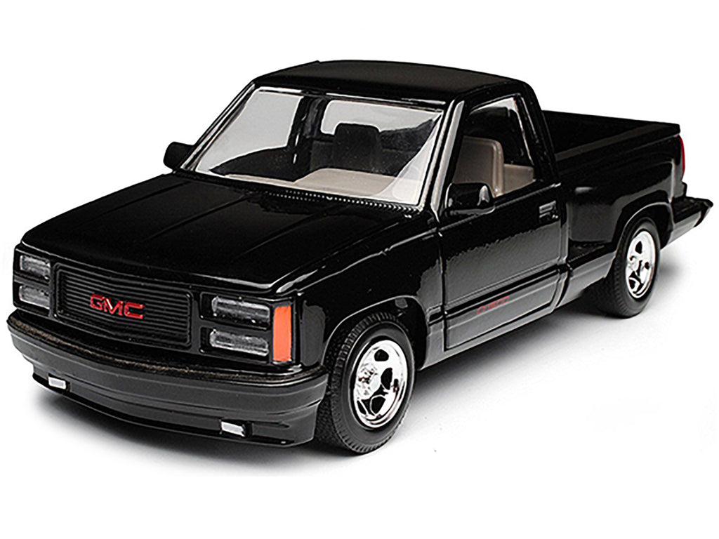 1992 GMC Sierra GT Black Pickup Truck 1/24 Diecast Model by Motormax - image 2