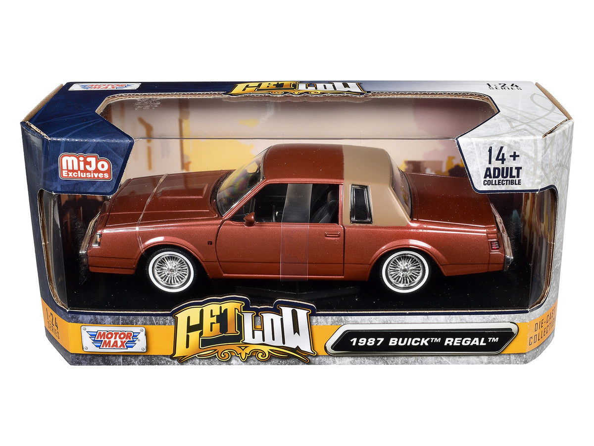 1987 Buick Regal Lowrider Brown Metallic with Tan Half Top by Motormax – 1:24