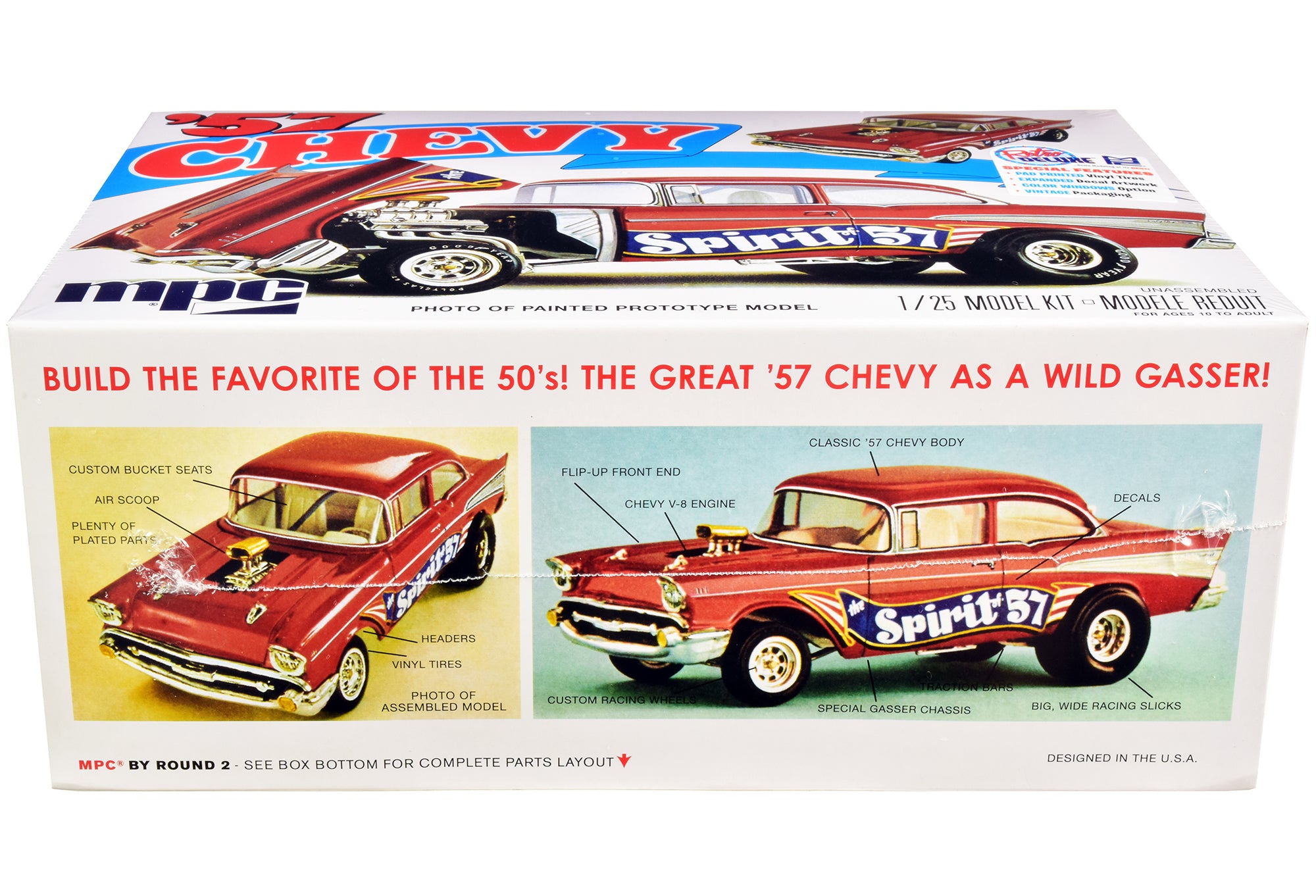 Skill 2 Model Kit 1957 Chevrolet Gasser Flip Nose "Spirit of 57" 1/25 Scale Model by MPC - image 3