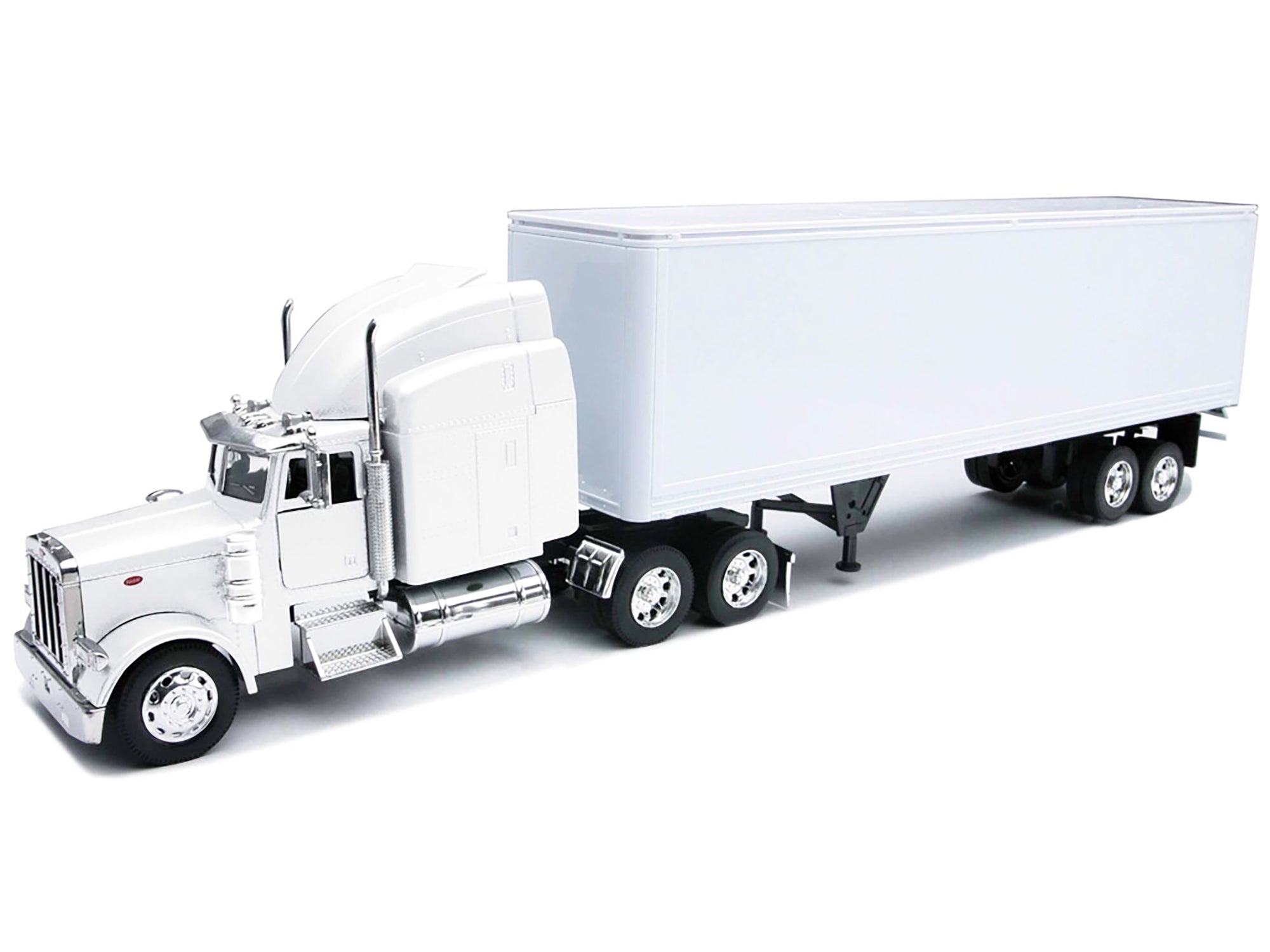 Peterbilt 379 Truck with Dry Goods Trailer White "Long Haul Trucker" Series 1/32 Diecast Model by New Ray - image 2