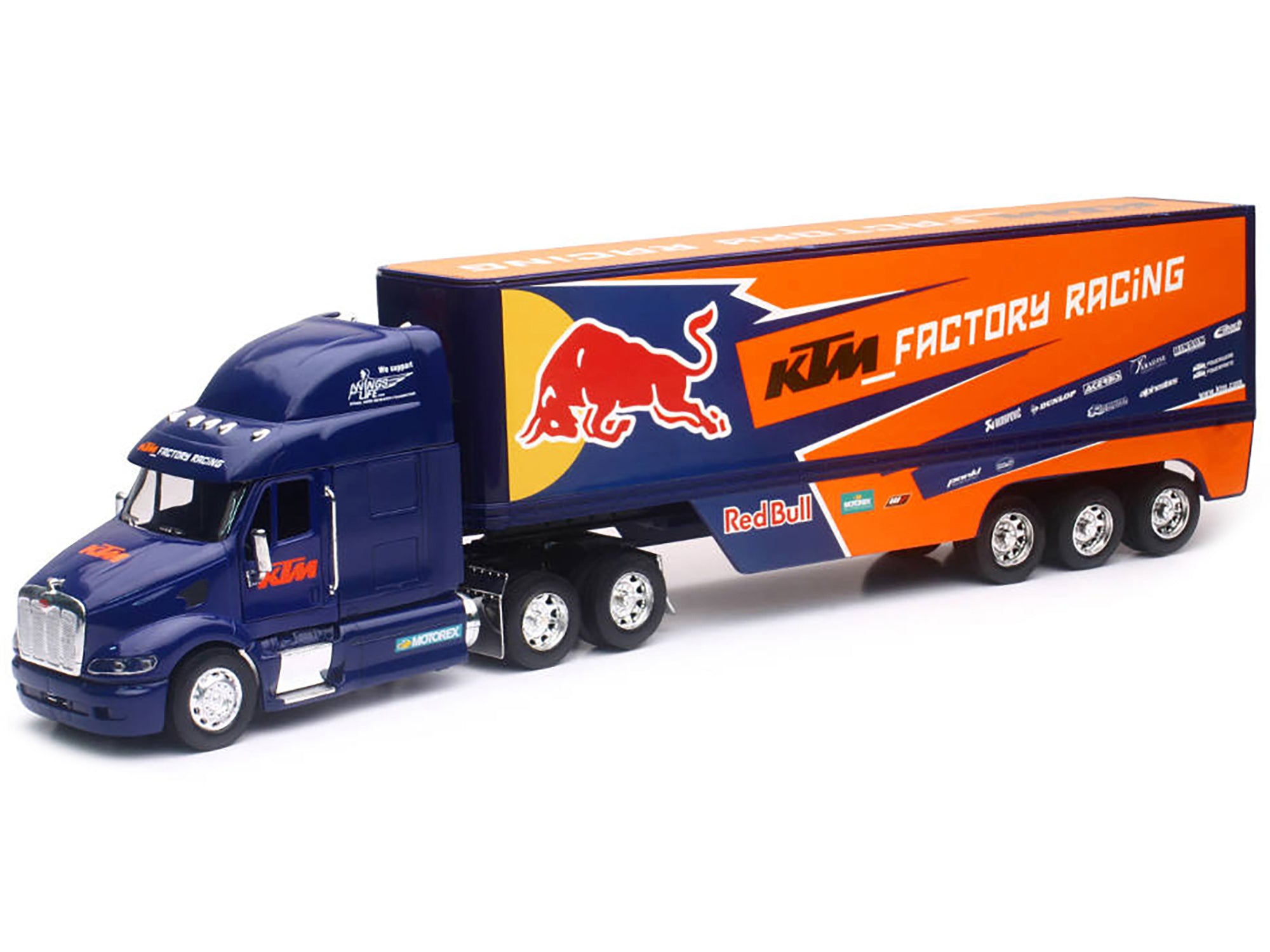 Peterbilt 387 Truck Dark Blue "Red Bull - KTM Factory Racing" 1/32 Diecast Model by New Ray - image 2