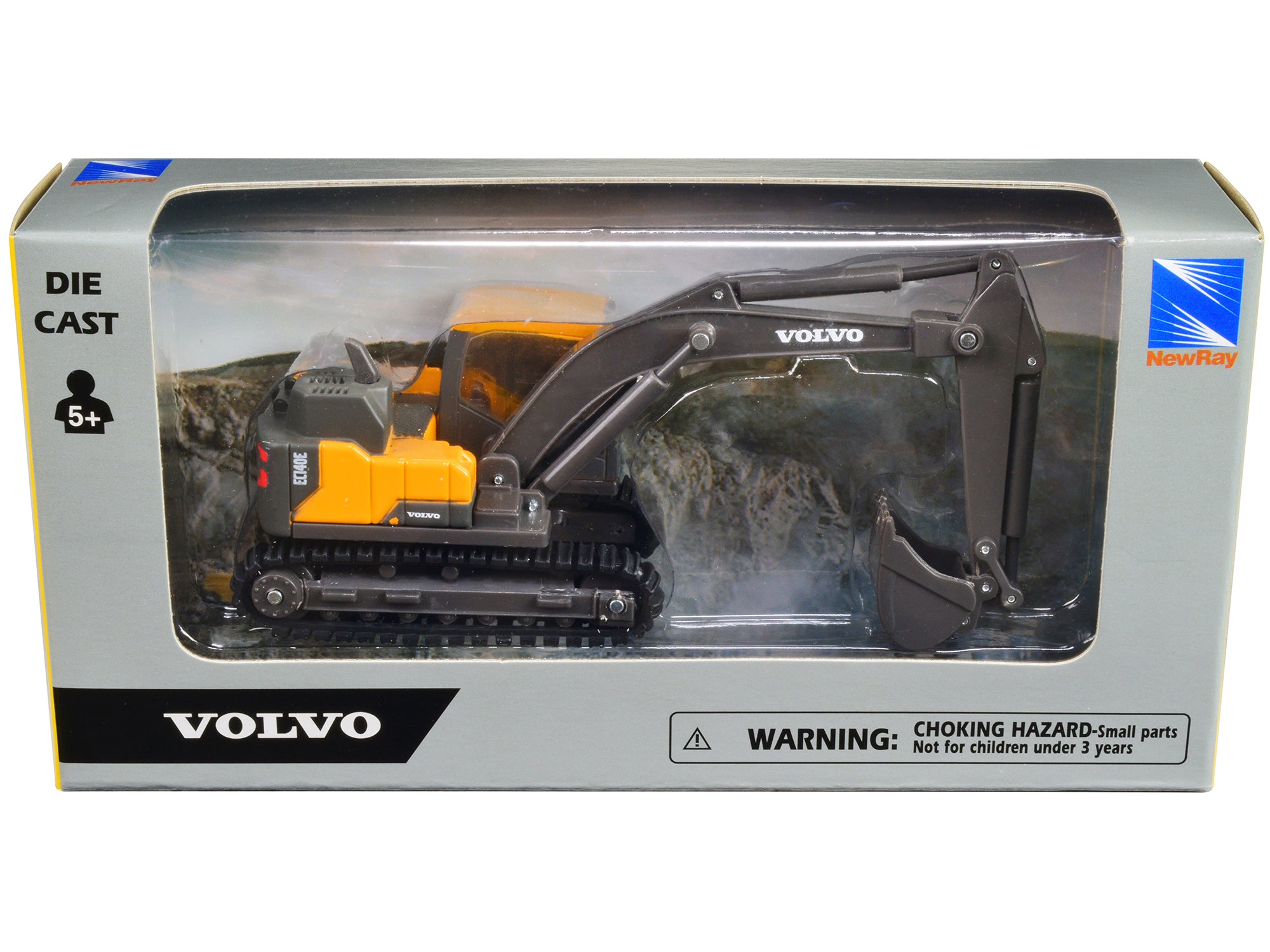 Volvo EC140E Track-Type Excavator Yellow Diecast Model by New Ray - image 3