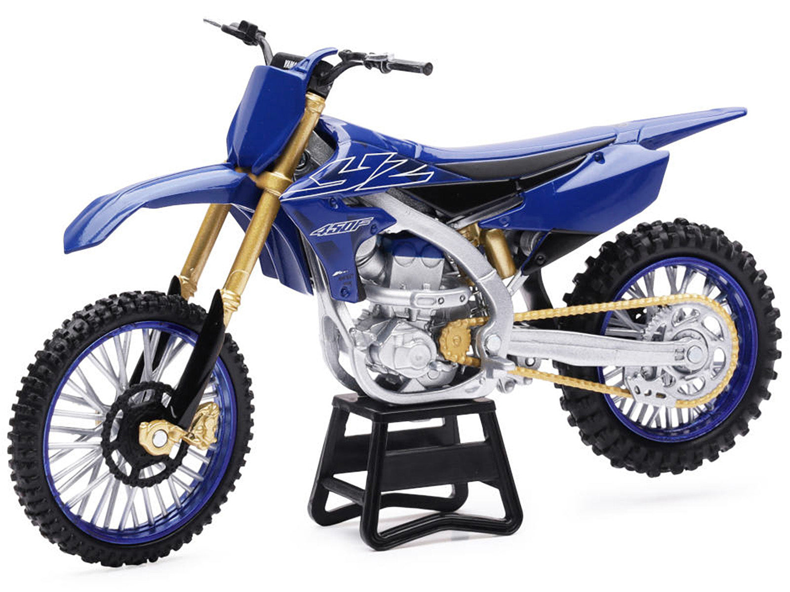 Yamaha YZ450F Dirt Bike Motorcycle Blue and Black 1/6 Diecast Model by New Ray - image 2