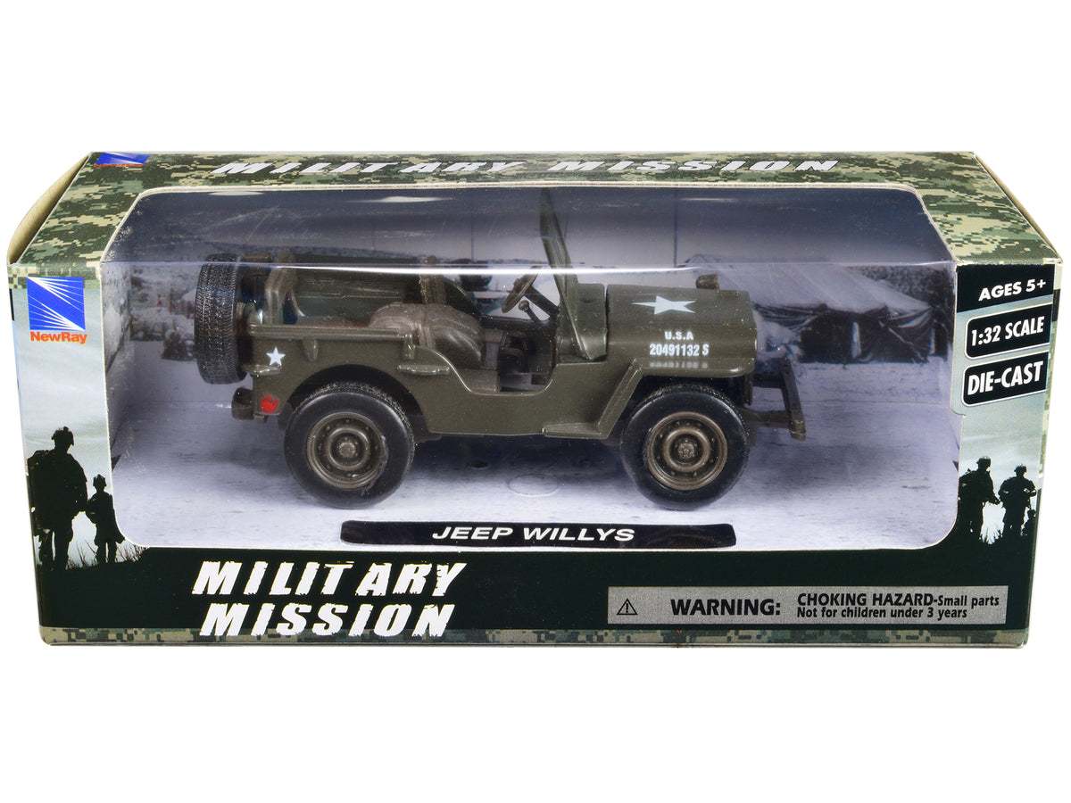 Jeep Willys U.S.A. Army Green 1/32 Diecast Model Car by New Ray - image 3