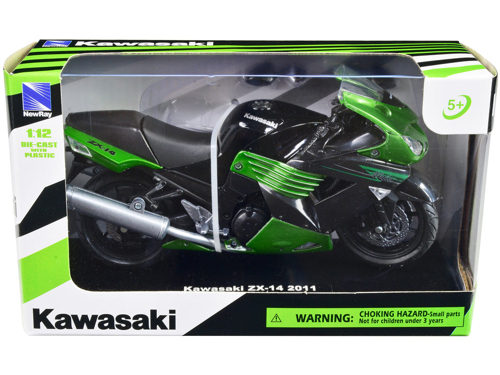 2011 Kawasaki ZX-14 Ninja Green Motorcycle Model 1/12 by New Ray - image 3