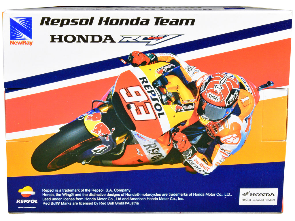 Honda RC213V Motorcycle #93 Marc Marquez "Repsol Honda Team" MotoGP (2015) 1/12 Diecast Model by New Ray - image 2