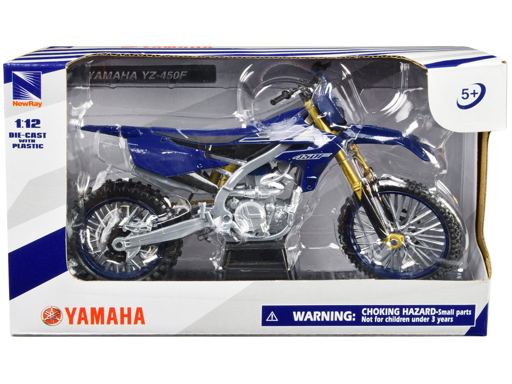 Yamaha YZ-450F Motorcycle Blue 1/12 Diecast Model by New Ray