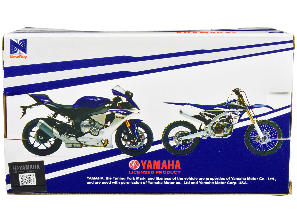 Yamaha YZ-450F Motorcycle Blue 1/12 Diecast Model by New Ray - image 2