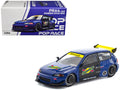 Pandem Civic EG6 RHD (Right Hand Drive) "Sunoco" Blue Metallic with Yellow Accents 1/64 Diecast Model Car by Pop Race