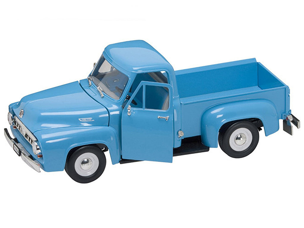 1953 Ford F-100 Pickup Truck Light Blue 1/18 Diecast Model Car by Road Signature - image 2