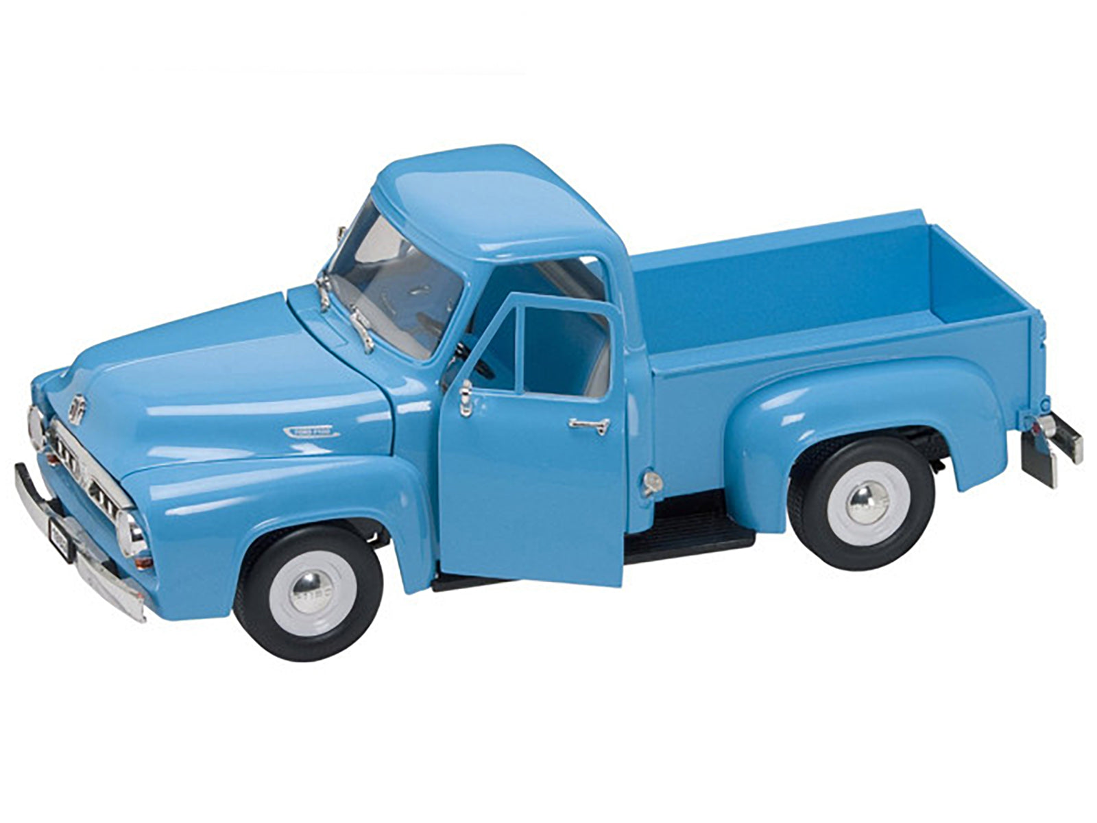 1953 Ford F-100 Pickup Truck Light Blue 1/18 Diecast Model Car by Road Signature - image 2
