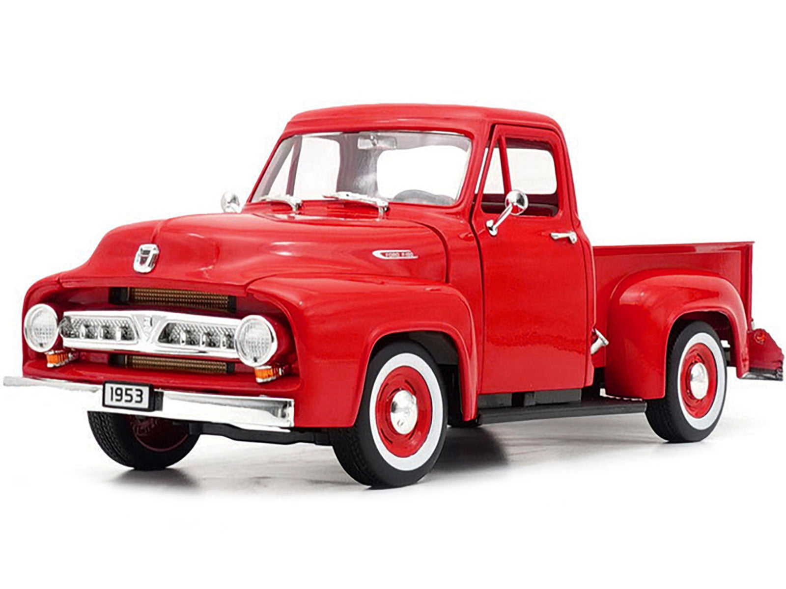 1953 Ford F-100 Pickup Truck Red 1/18 Diecast Model Car by Road Signature - image 2
