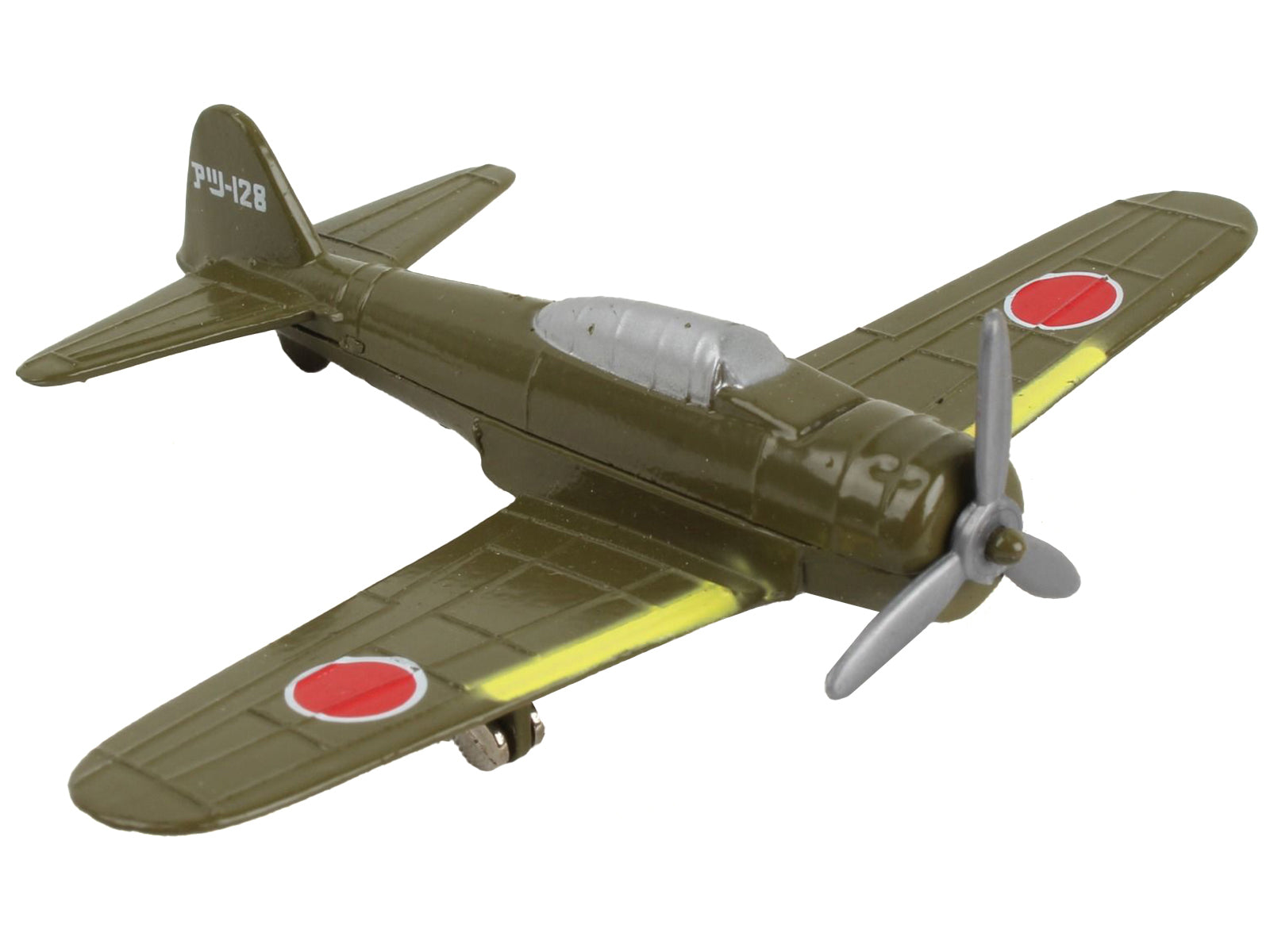 Mitsubishi A6M Zero Fighter Aircraft Green "Imperial Japanese Navy Air Service" with Runway Section Diecast Model Airplane by Runway24 - image 3