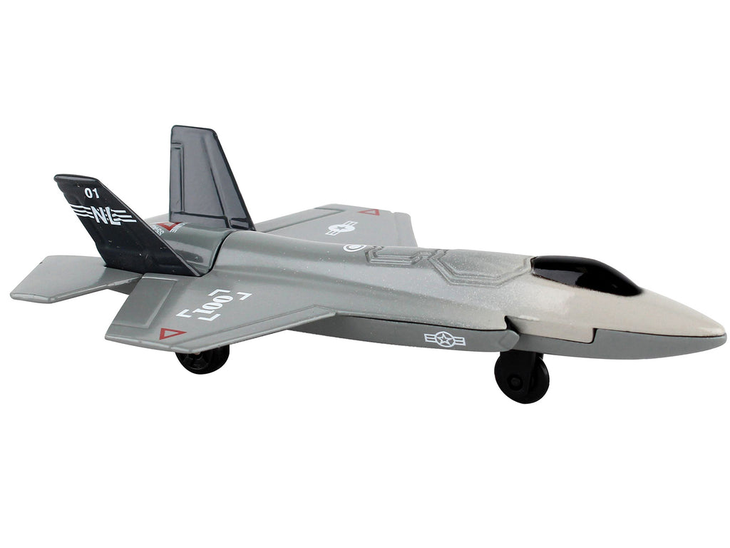 Lockheed Martin F-35 Lightning II Aircraft Gray "Joint Strike Fighter" with Runway Section Diecast Model Airplane by Runway24 - image 3