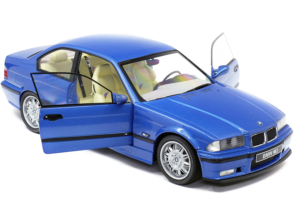 1994 BMW E36 M3 Blue Estoril Metallic 1/18 Diecast Model Car by Solido - image 2