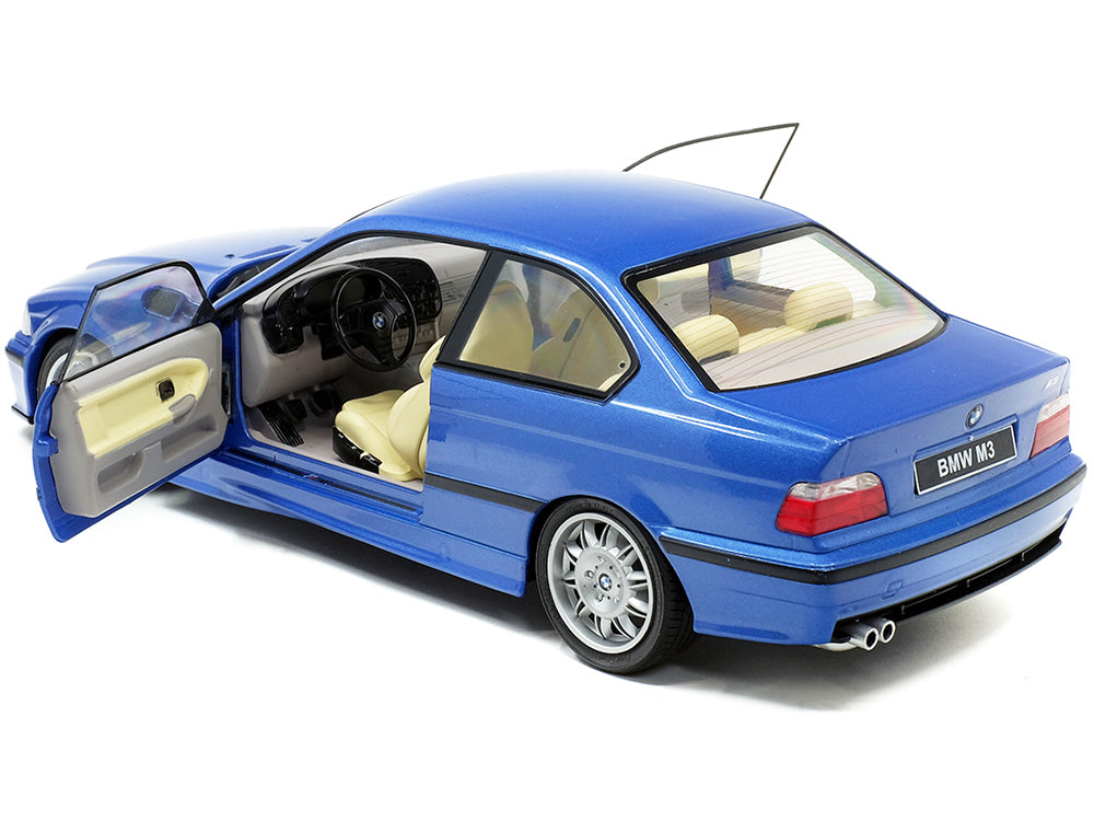 1994 BMW E36 M3 Blue Estoril Metallic 1/18 Diecast Model Car by Solido - image 5