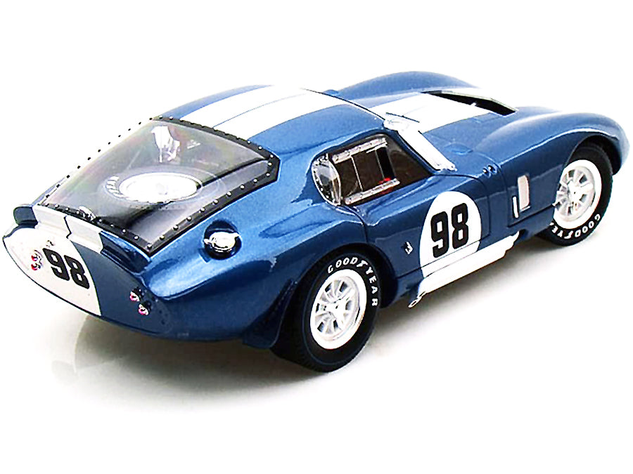 1965 Shelby Cobra Daytona Coupe #98 Blue 1/18 Diecast Model Car by Shelby Collectibles - image 2