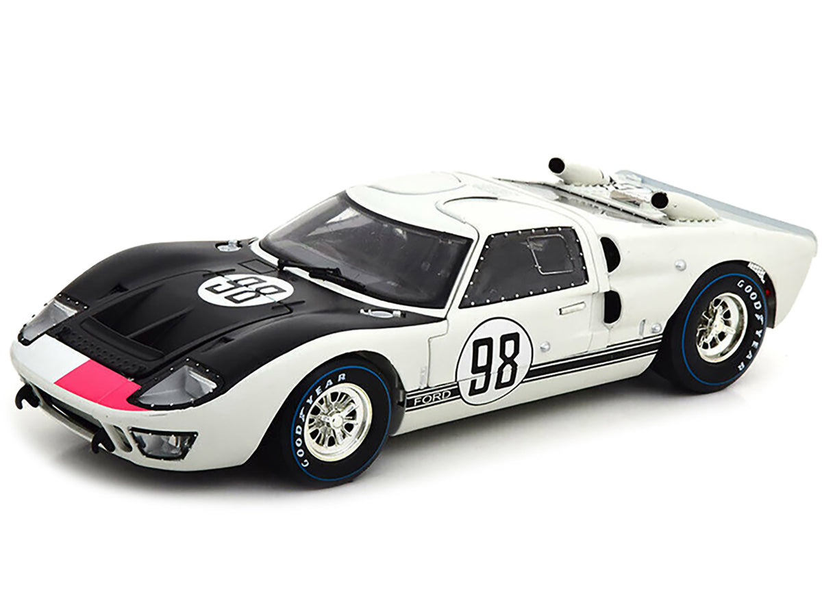 1966 Ford GT-40 MK 2 #98 White 1/18 Diecast Car Model by Shelby Collectibles - image 2