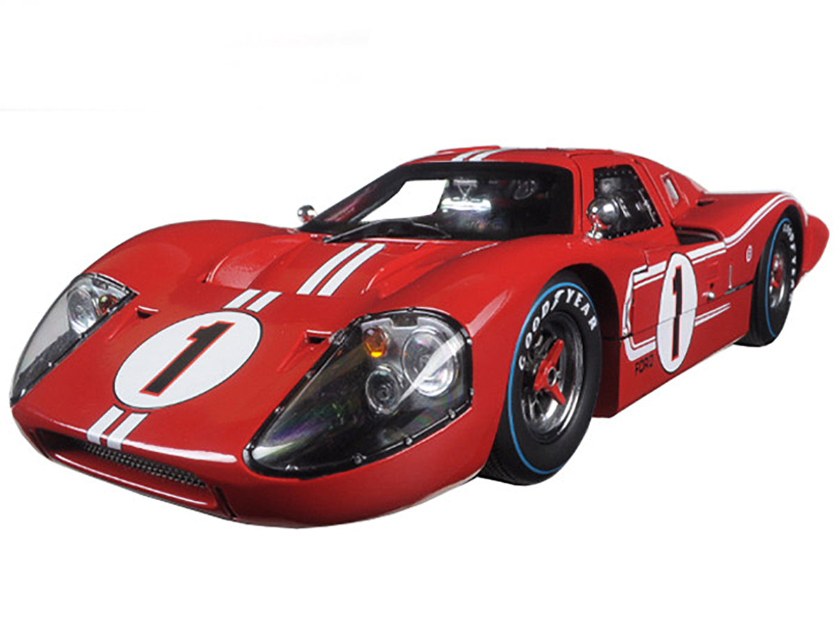Ford GT MK IV #1 Red with White Stripes 24H of Le Mans (1967) 1/18 Diecast Model Car by Shelby Collectibles - image 2