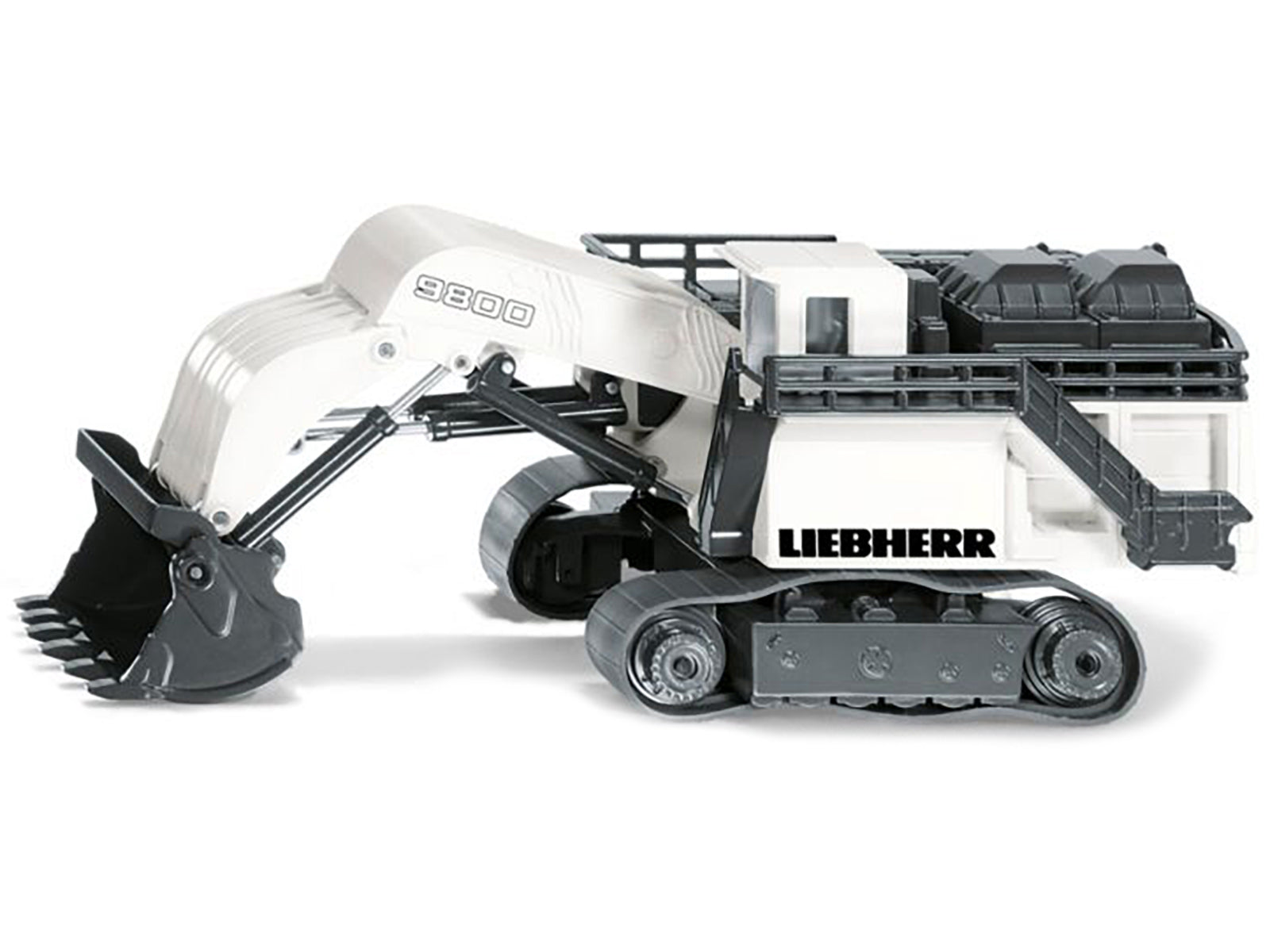 Liebherr R9800 Mining Excavator White and Gray 1/87 (HO) Diecast Model by Siku - image 2