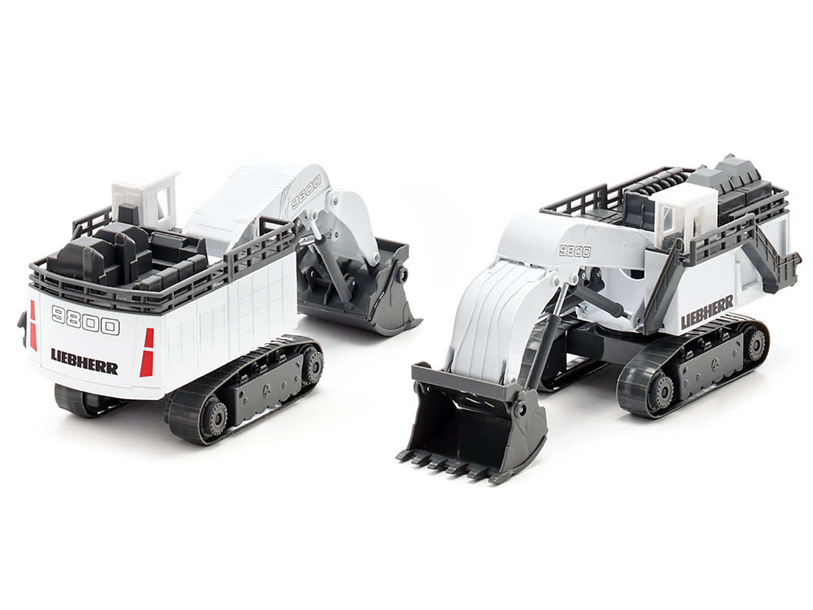 Liebherr R9800 Mining Excavator White and Gray 1/87 (HO) Diecast Model by Siku - image 3