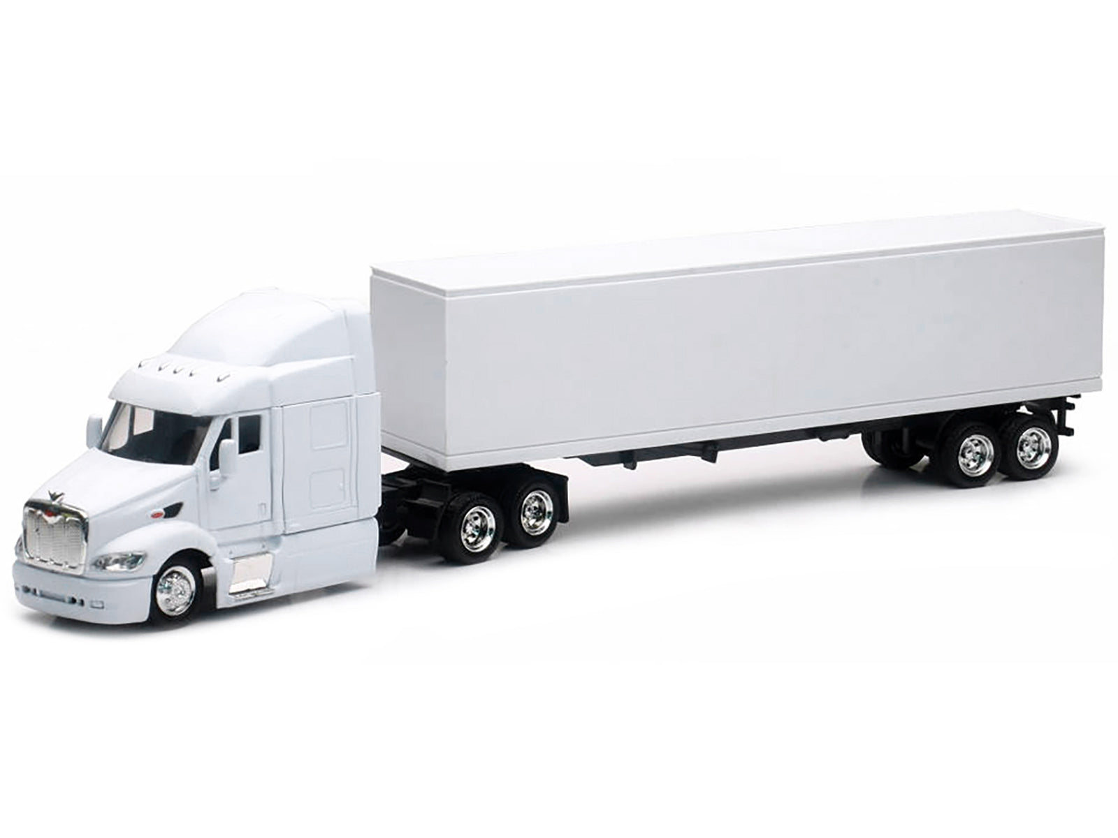 Peterbilt 387 Truck with Dry Goods Trailer White "Long Haul Trucker" Series 1/43 Diecast Model by New Ray - image 2