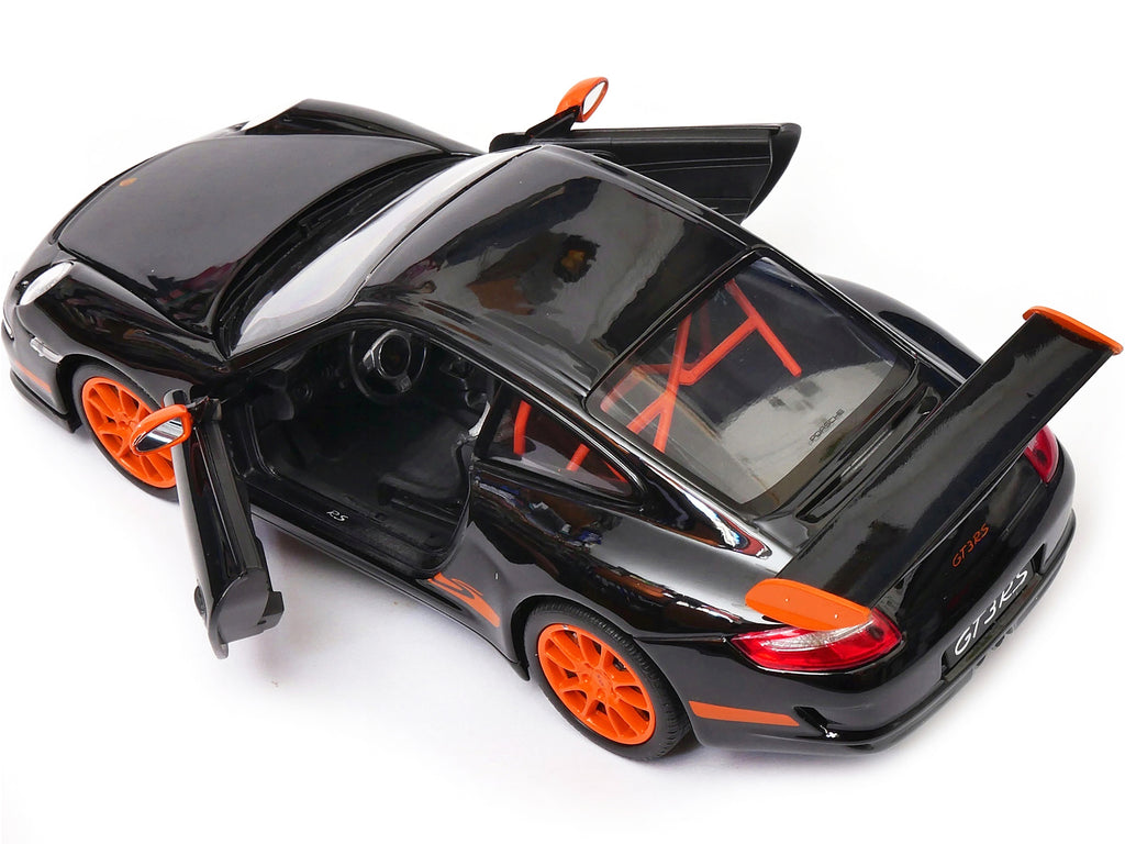 Porsche 911 (997) GT3 RS Black with Orange Accents 1/24-1/27 Diecast Model Car by Welly - image 3