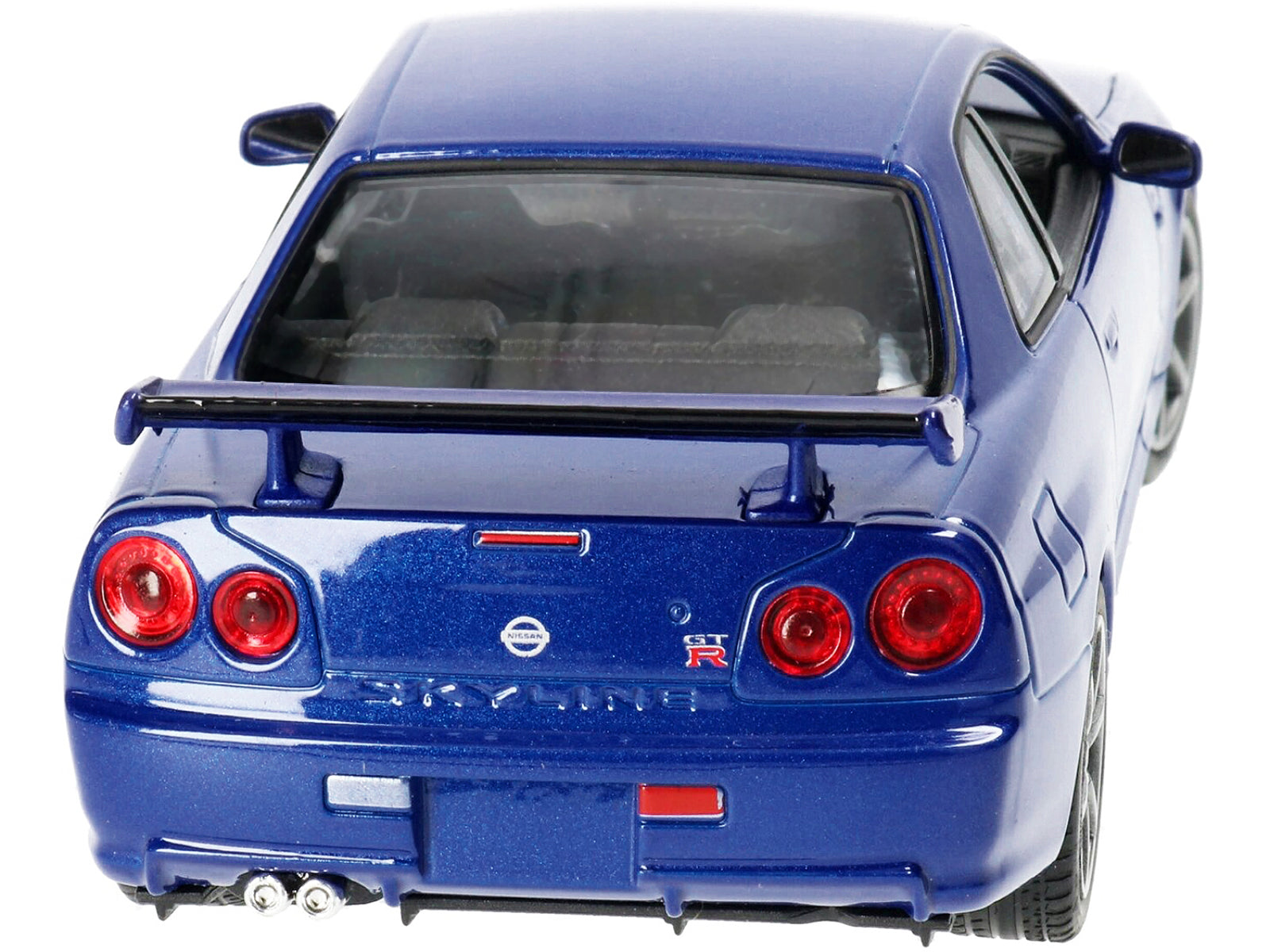 Nissan Skyline GT-R (R34) RHD (Right Hand Drive) Blue Metallic "NEX Models" 1/24 Diecast Model Car by Welly - image 3