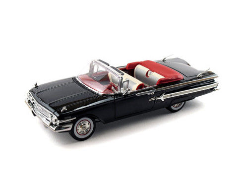1960 Chevrolet Impala Convertible Black 1/18 Diecast Car Model by Motormax - image 2
